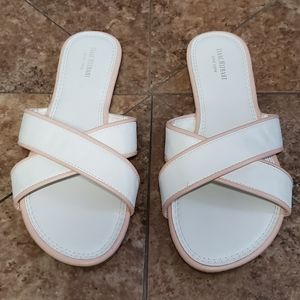 pink & white sandals